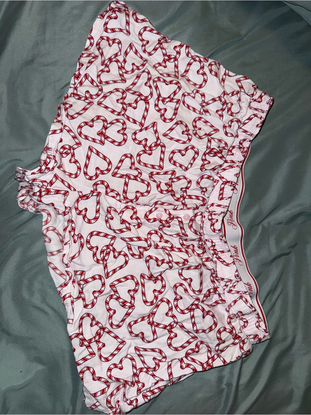 Victoria's Secret Pink & Red Candy Heart Sleep Shorts